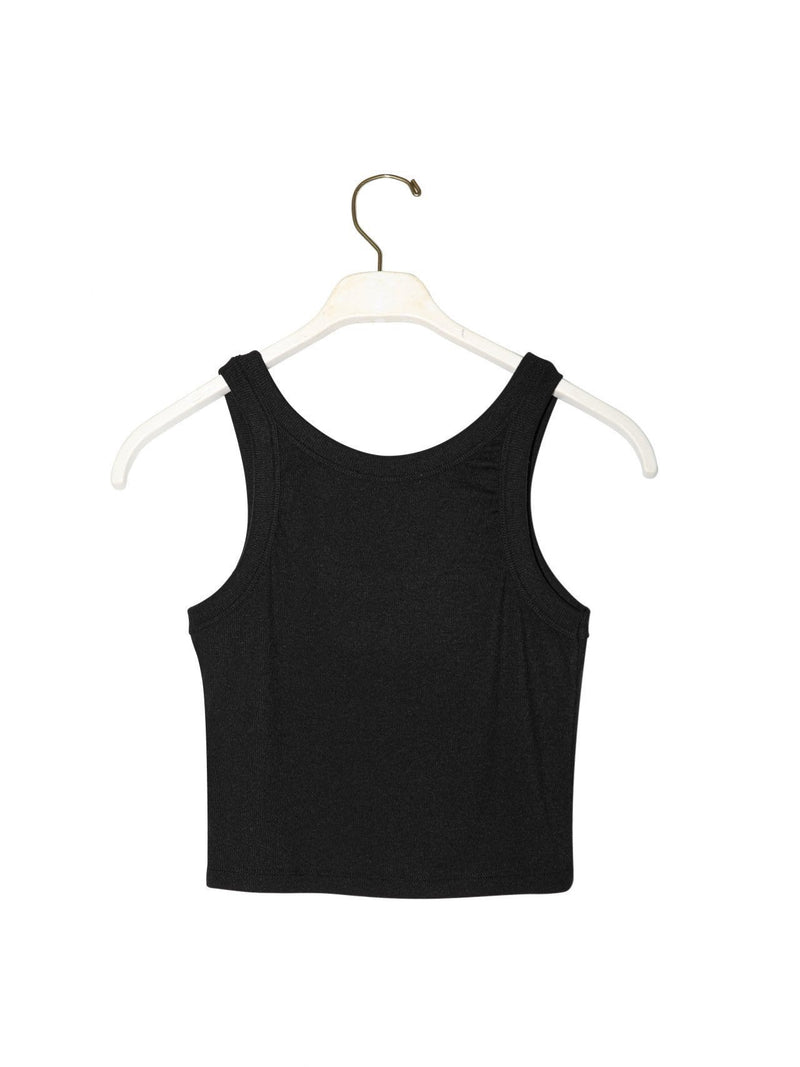 SLEEVELESS JERSEY RIBBED TANK