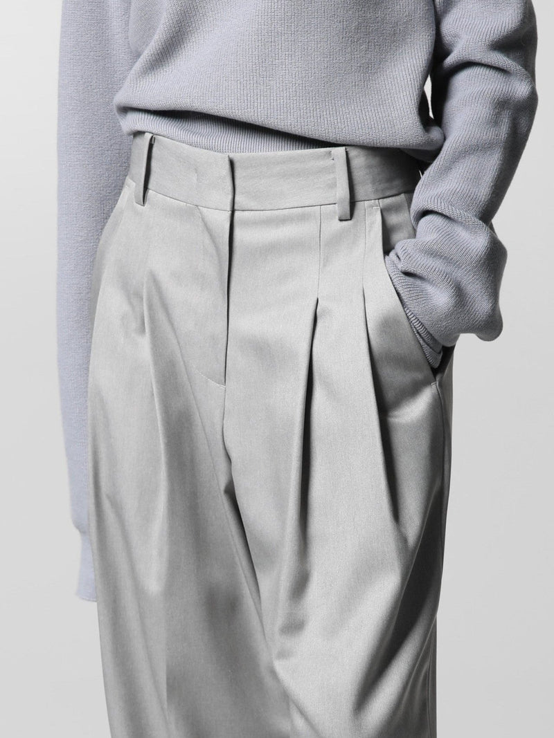 SOFT TOUCH PIN TUCK WIDE TROUSERS