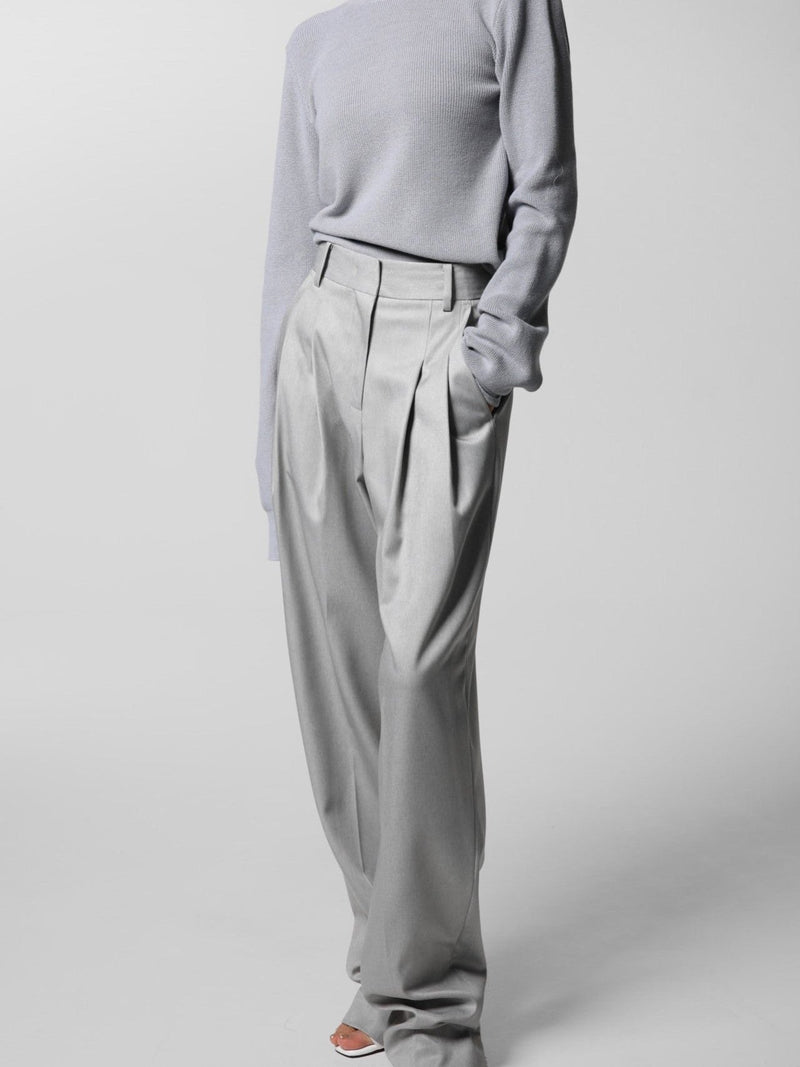 SOFT TOUCH PIN TUCK WIDE TROUSERS