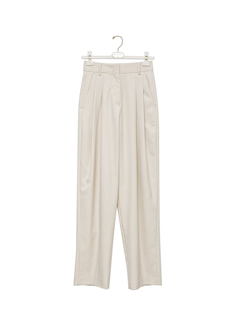 SOFT TOUCH PIN TUCK WIDE TROUSERS