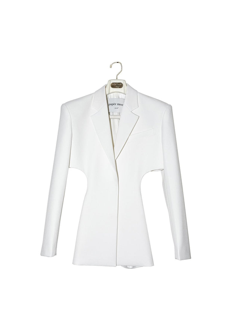 SQUARE SHOULDER CUT OUT WAIST BLAZER
