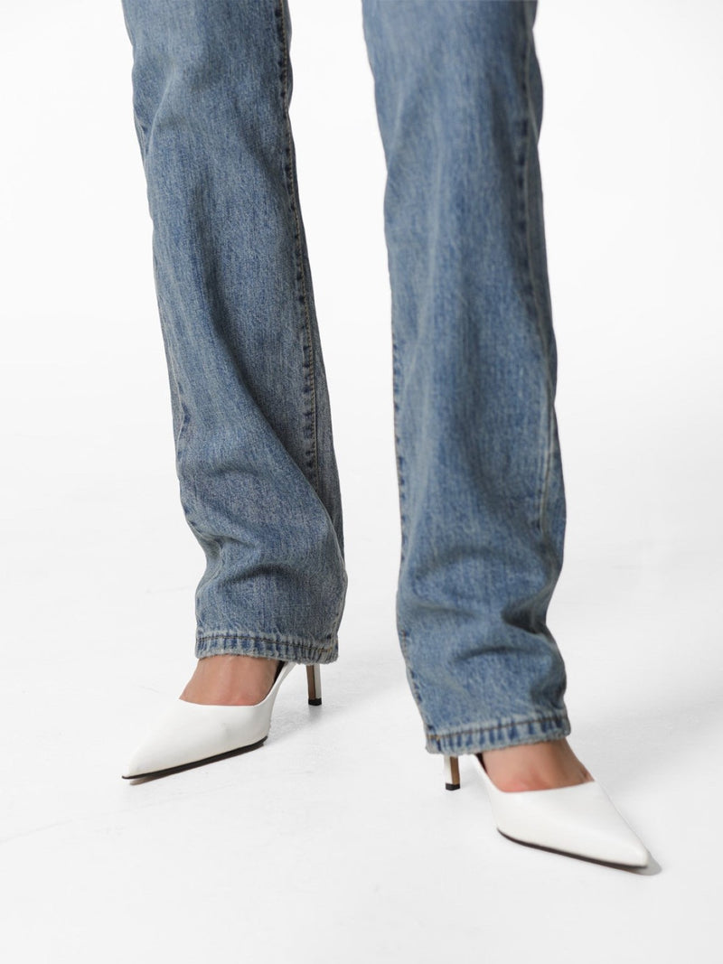 STRAIGHT SLIM FIT DENIM JEANS