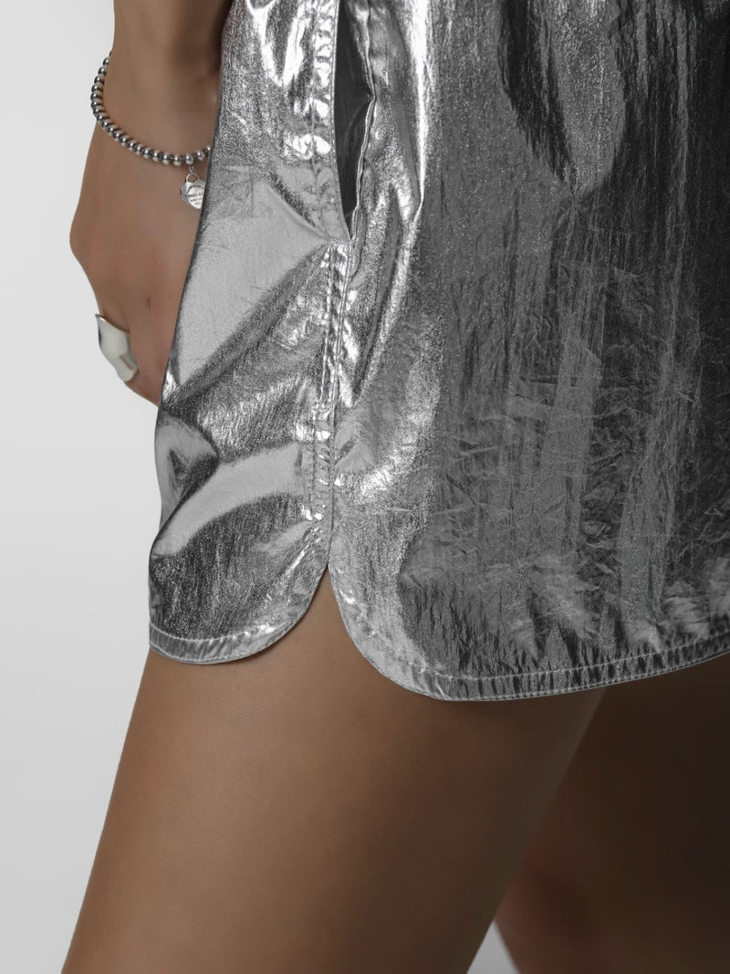 SUMMER METALLIC FOIL SWIM SHORTS