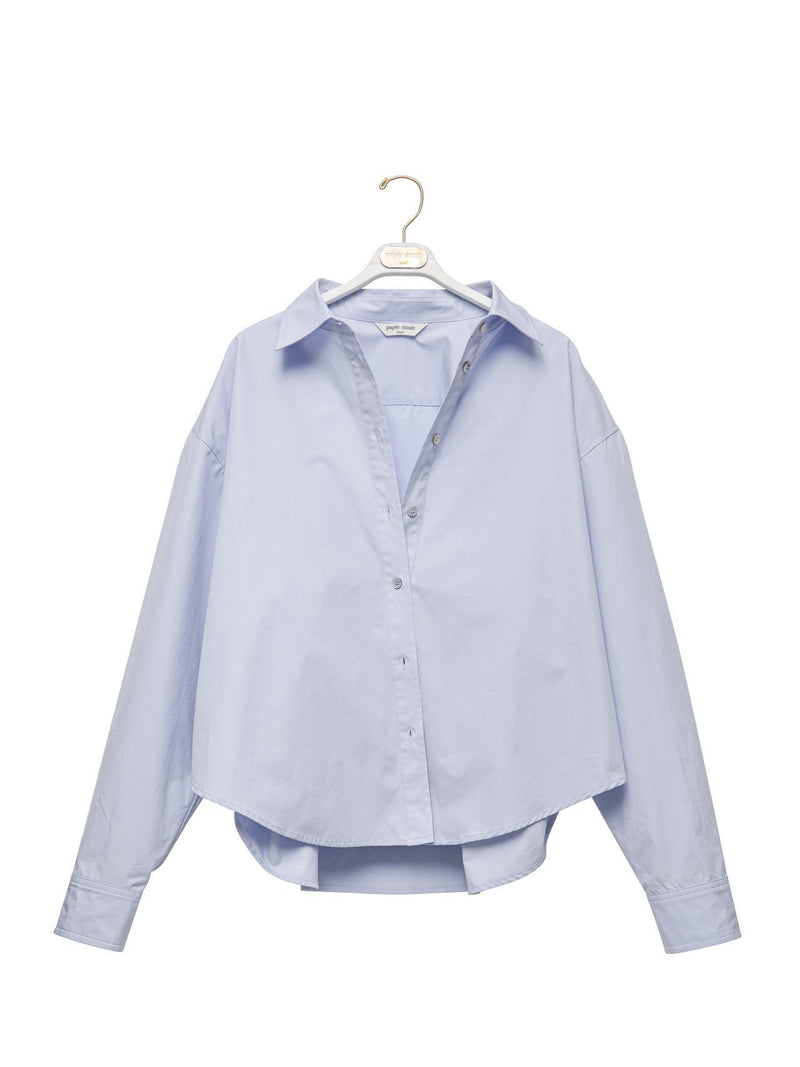 SWING COLLAR COTTON BUTTON DOWN SHIRT