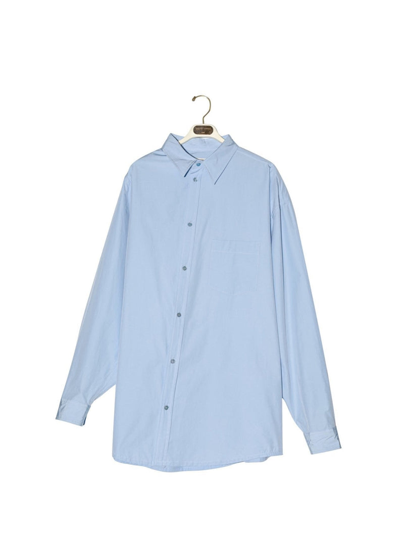 UNBALANCED OVERSIZED COTTON BUTTON DOWN SHIRT