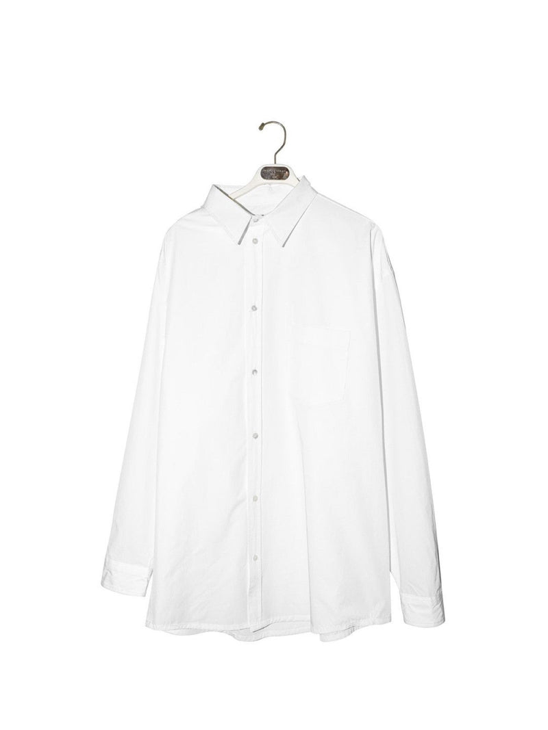 UNBALANCED OVERSIZED COTTON BUTTON DOWN SHIRT