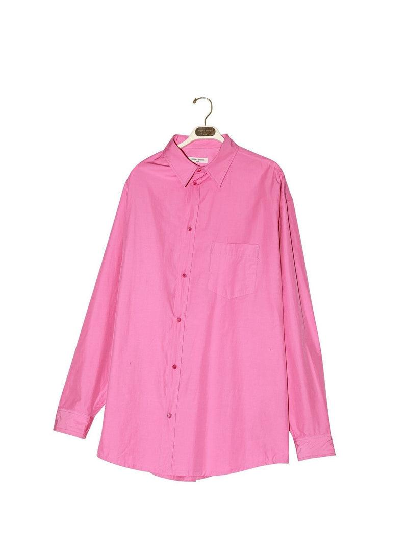 UNBALANCED OVERSIZED COTTON BUTTON DOWN SHIRT