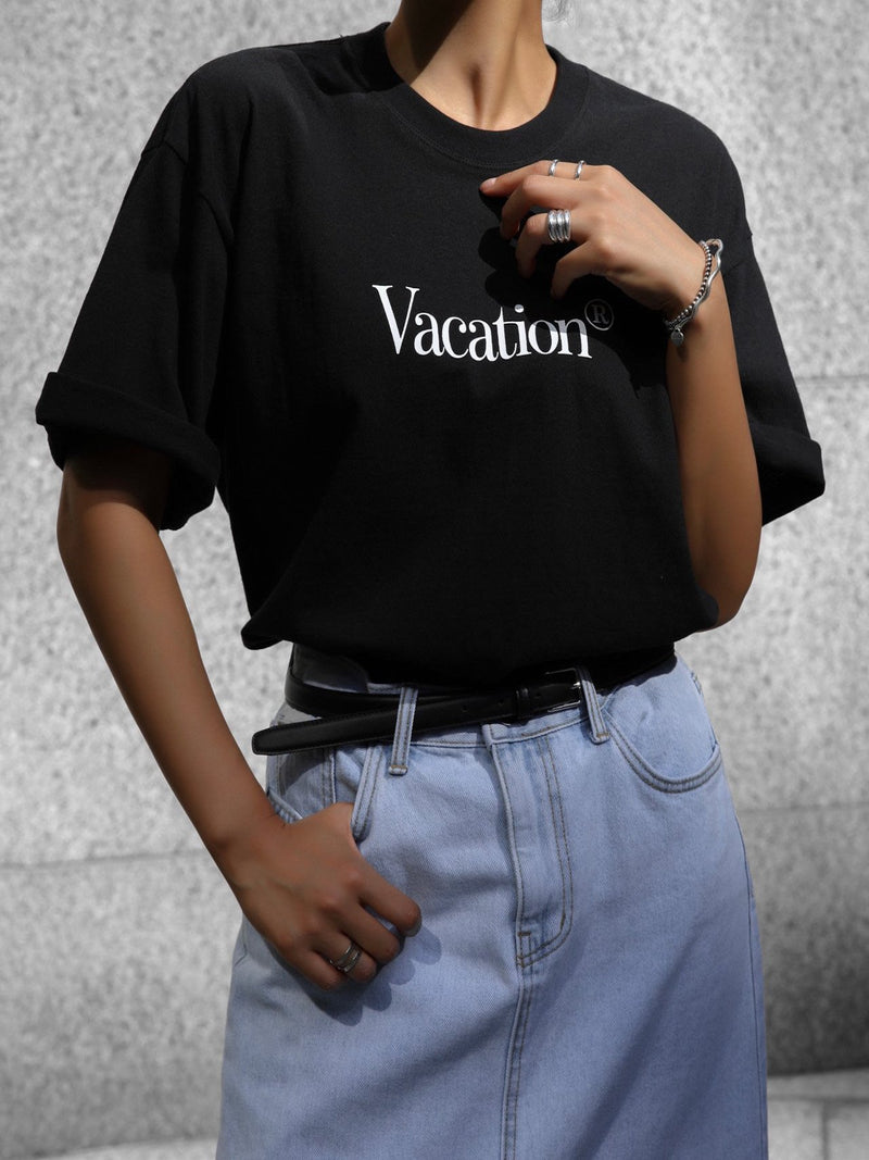 VACATION PRINT PIGMENT T-SHIRT