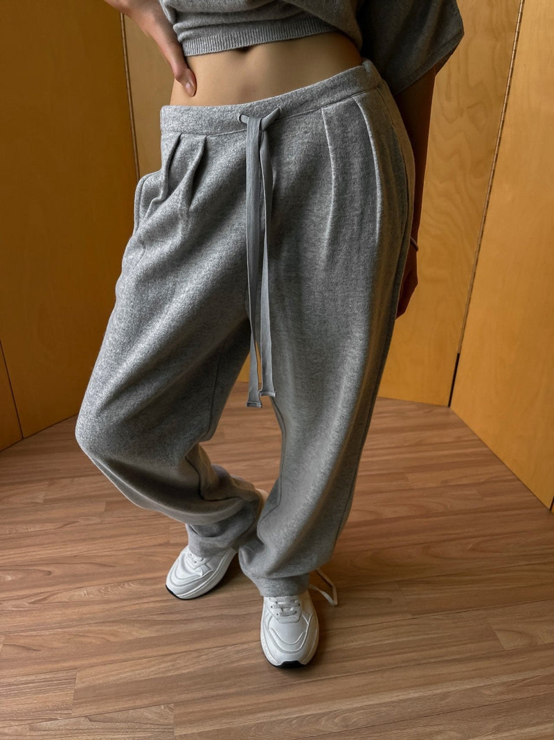 WOOL TWO PIN TUCK LOUNGE TROUSERS