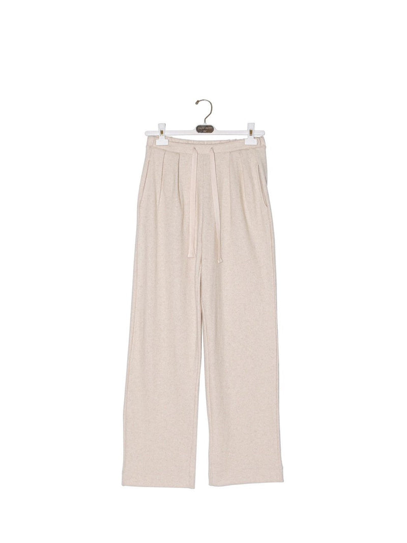 WOOL TWO PIN TUCK LOUNGE TROUSERS