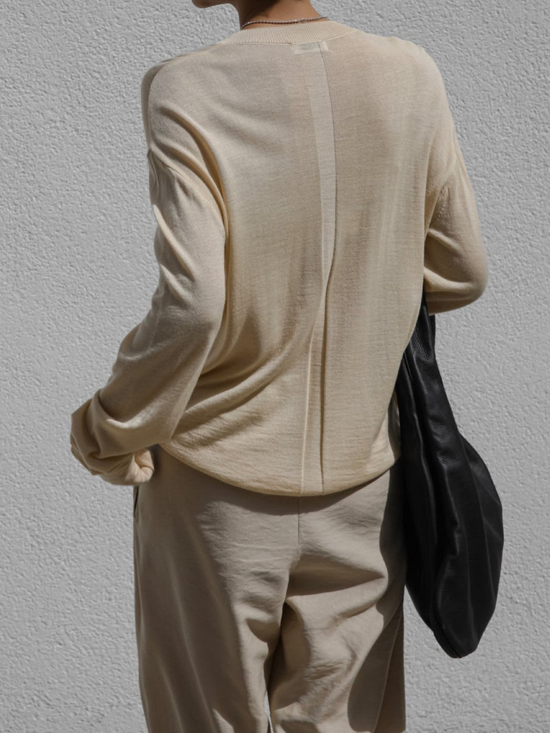 COZY BANDED WIDE TROUSERS