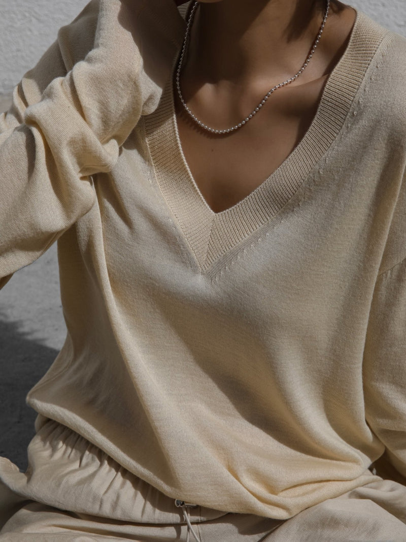 COZY BANDED WIDE TROUSERS