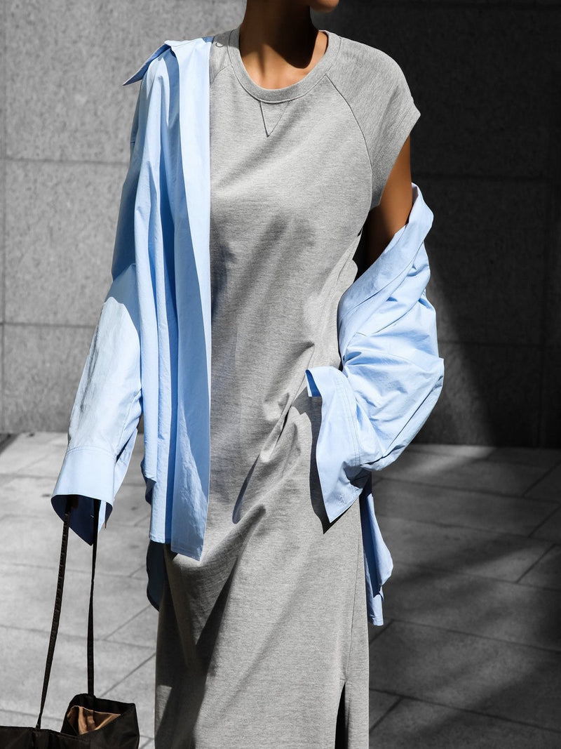 WRAP DETAIL OVERSIZED COTTON SHIRT