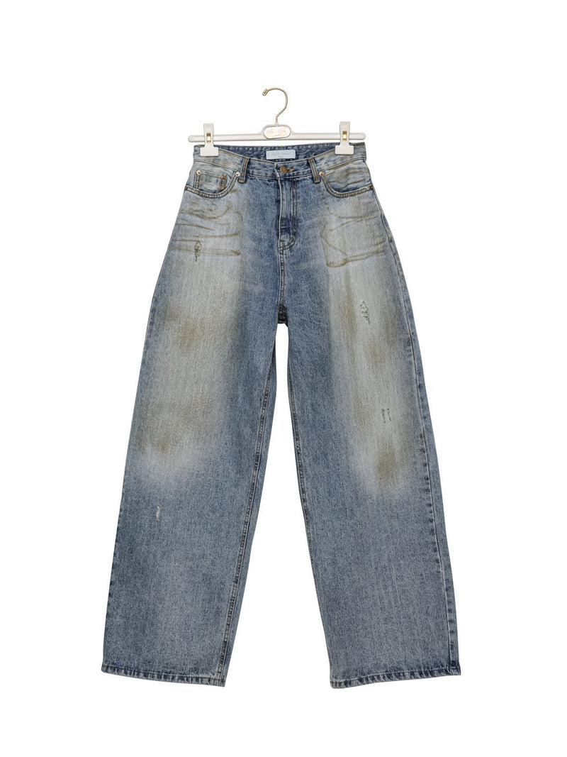 DUSTY MUD WASHED DENIM JEANS