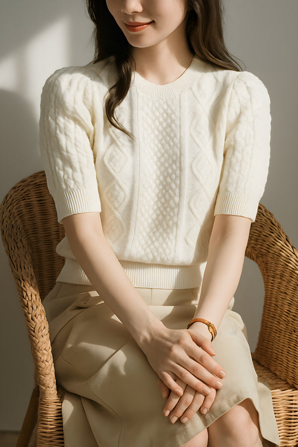 VINTAGE SCULPTED PUFF SWEATER
