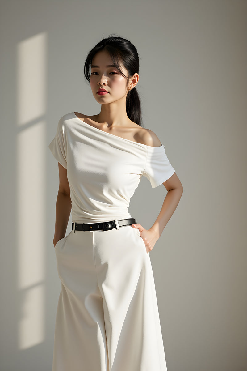 MONO DRAPE OFF-SHOULDER TOP