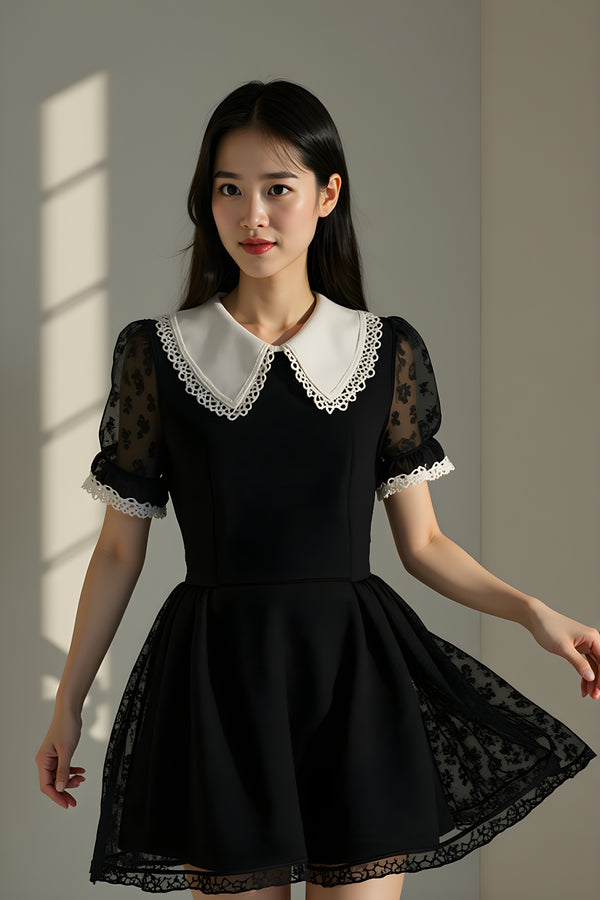 HEARTSPELL TULLE COLLAR DRESS