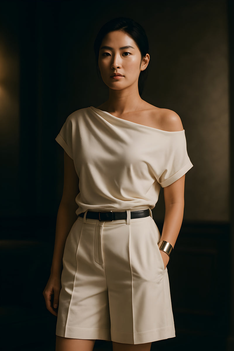MONO DRAPE OFF-SHOULDER TOP