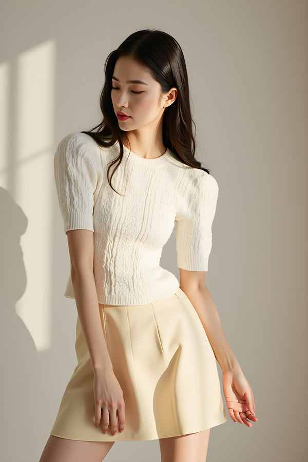 VINTAGE SCULPTED PUFF SWEATER