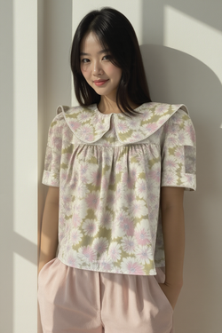 PRIMROSE PETAL COLLAR BLOUSE