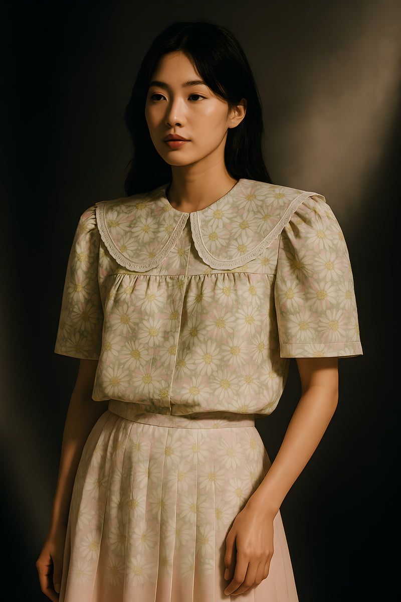 PRIMROSE PETAL COLLAR BLOUSE