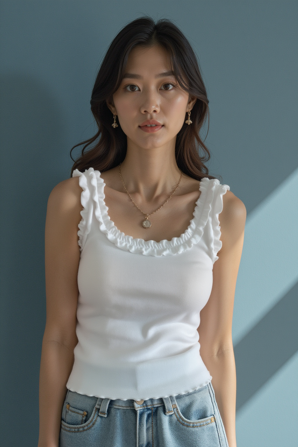 RUFFLED EDGE SCOOP TANK