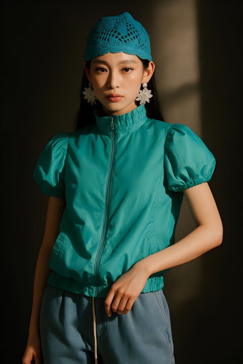 PUFF TECH CROP JACKET