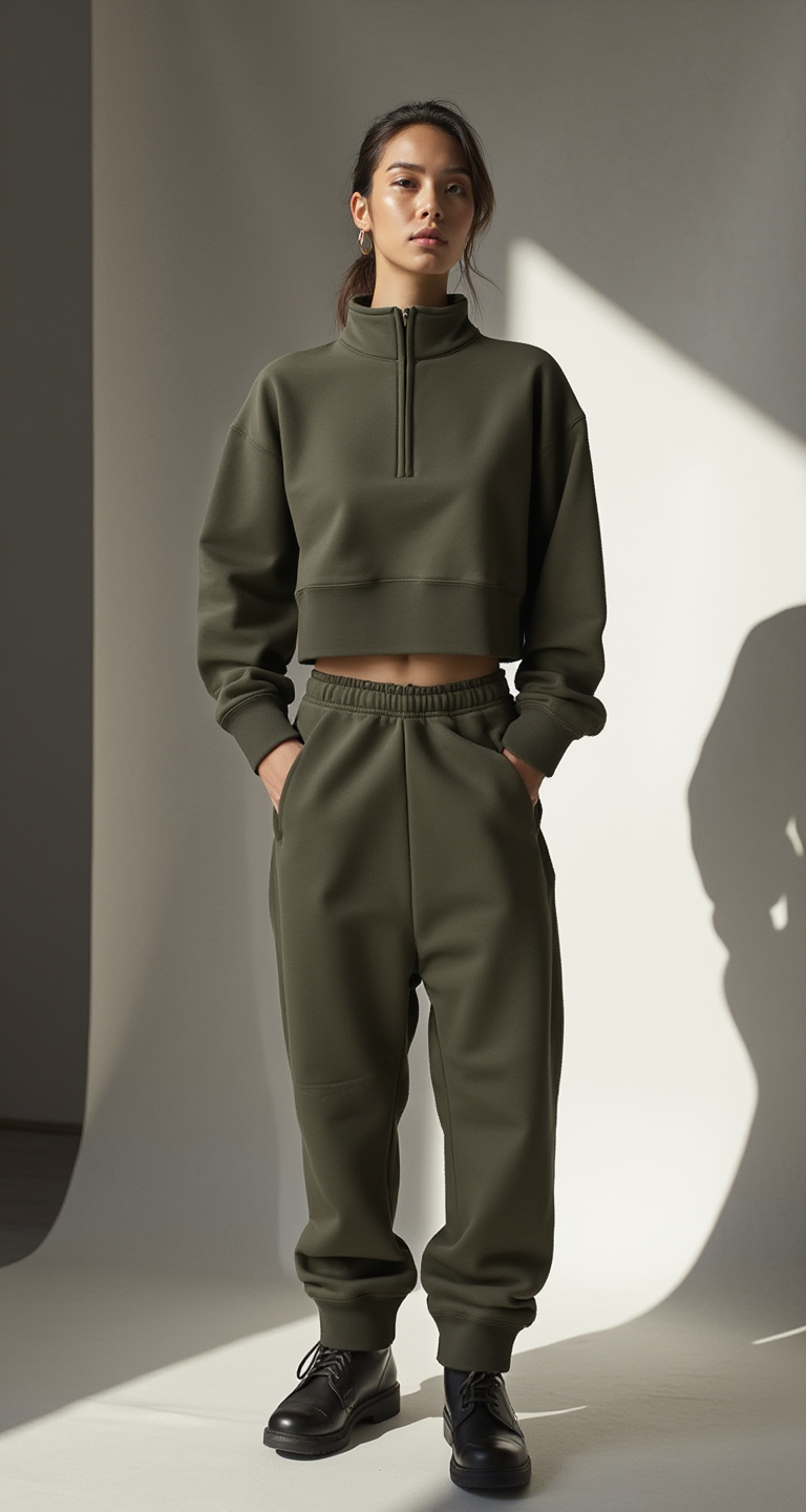 HALF ZIP LOUNGE SET
