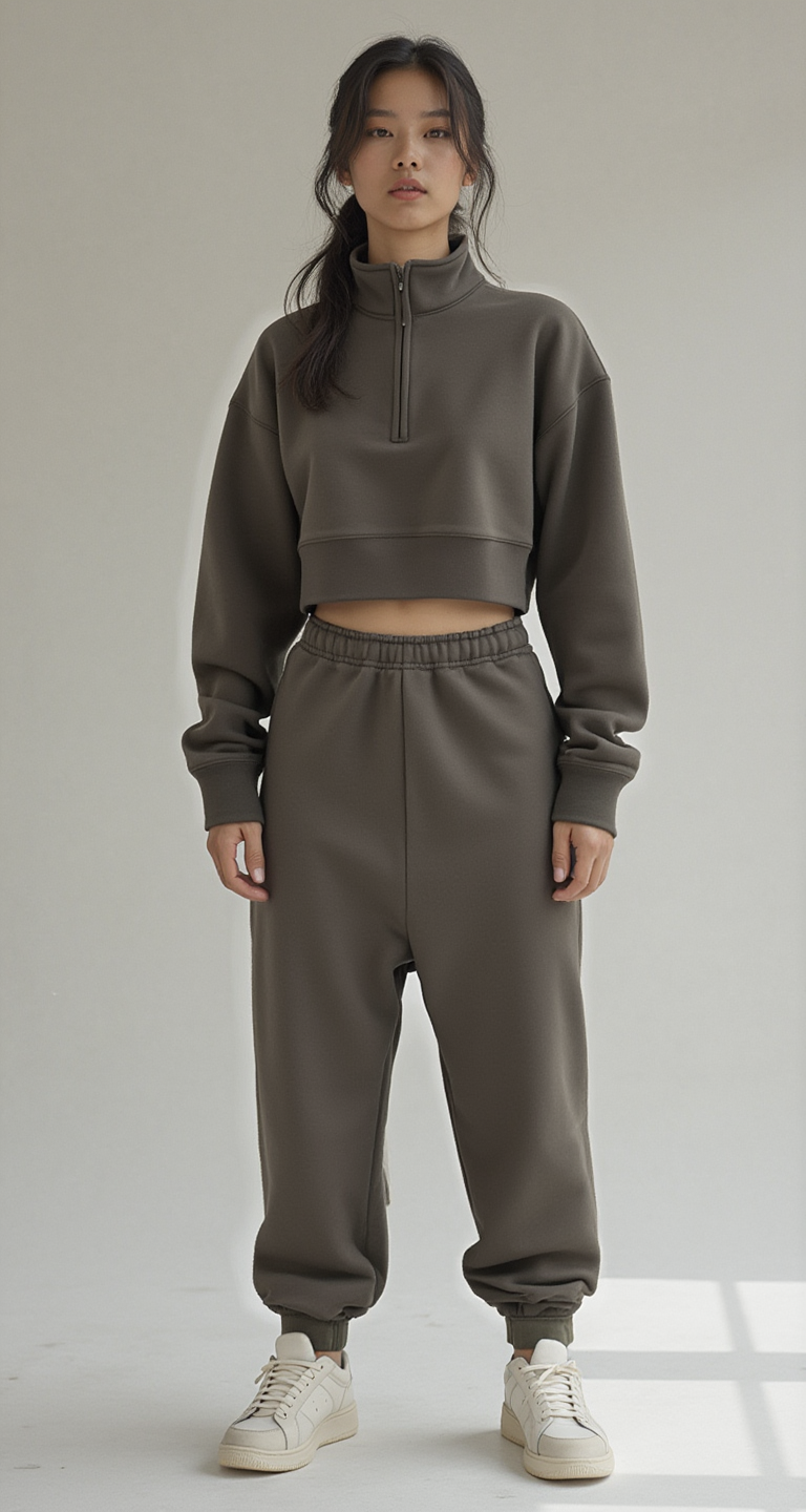 HALF ZIP LOUNGE SET