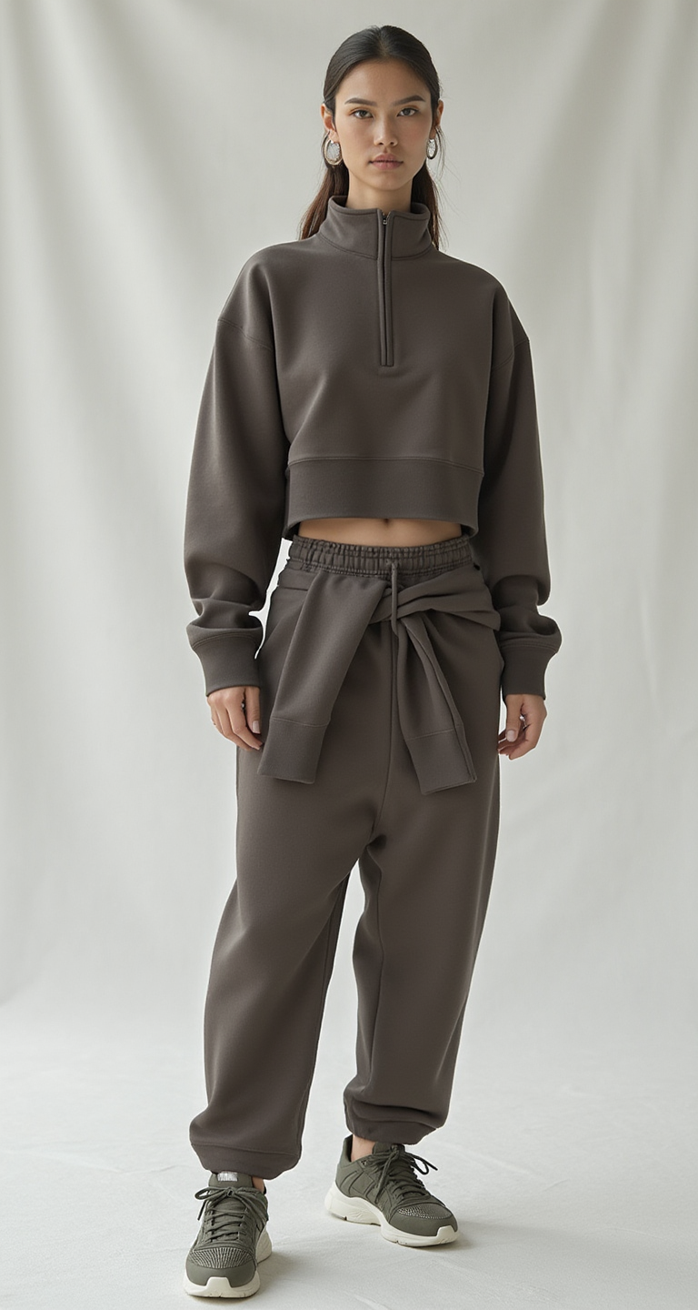 HALF ZIP LOUNGE SET