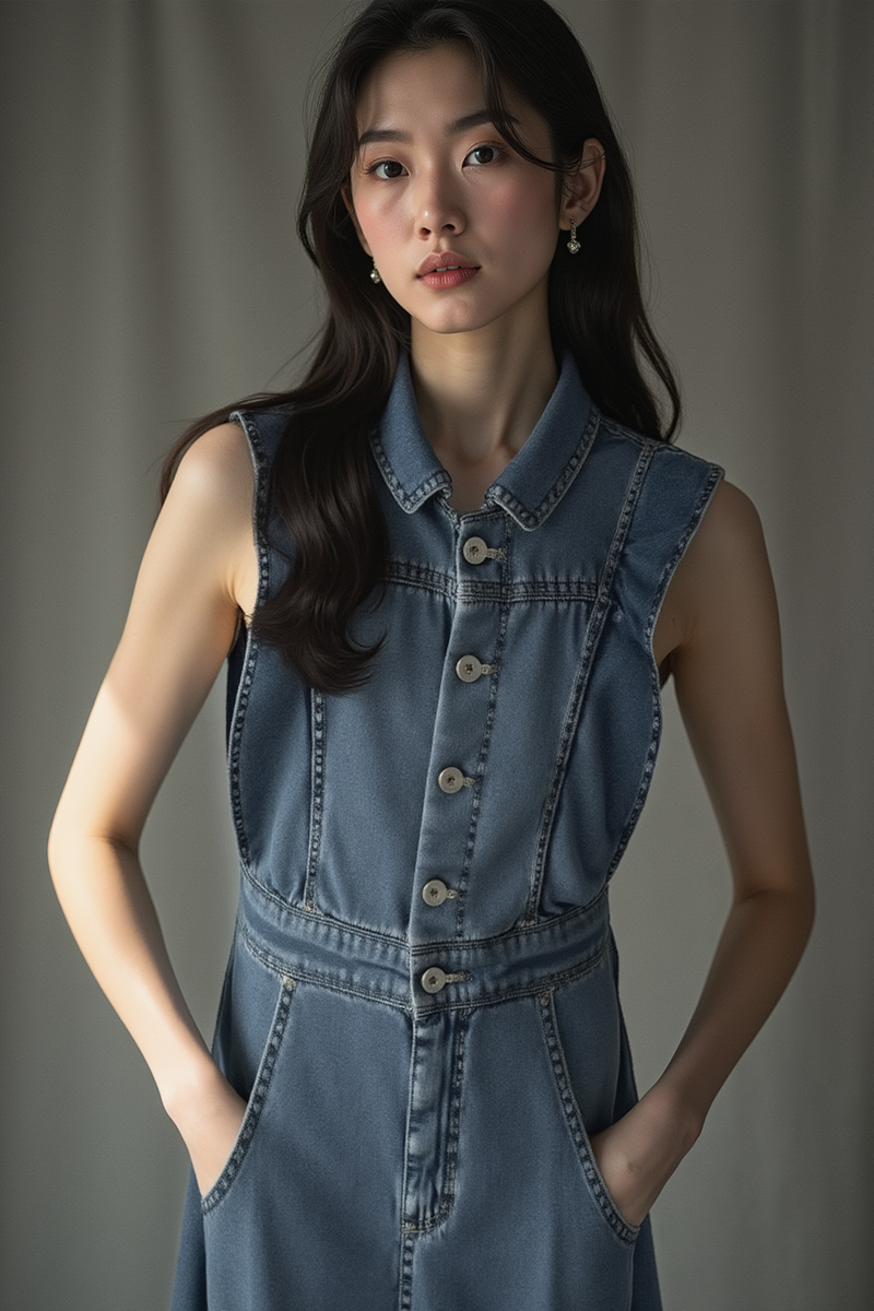 INDIGO ARCHITECT DENIM DRESS