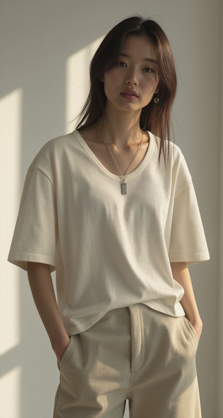 CLASSIC RELAXED FIT ORGANIC ROUND NECK TEE