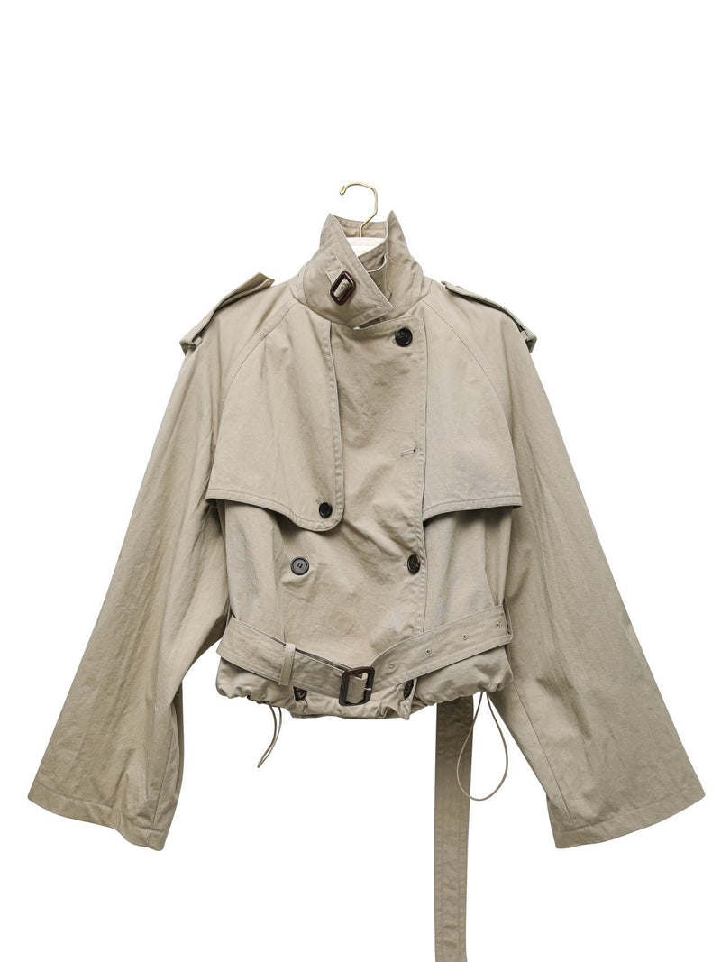 OVERSIZED CROPPED TRENCH COAT
