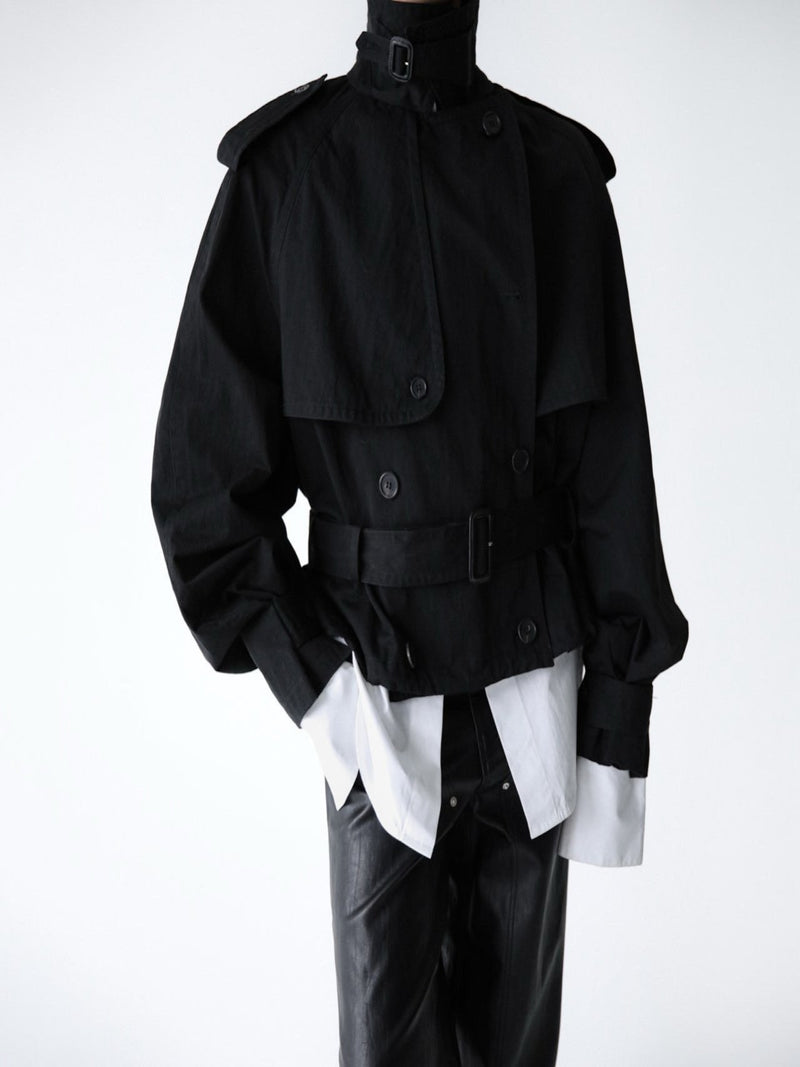 OVERSIZED CROPPED TRENCH COAT