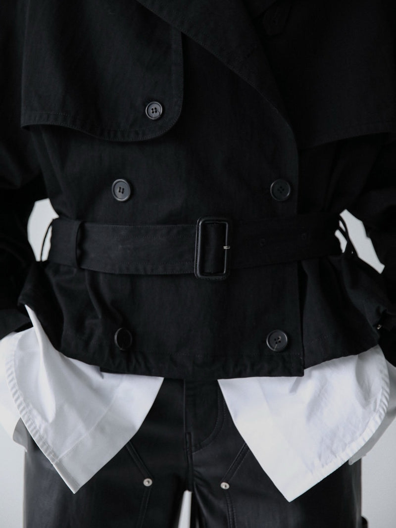 OVERSIZED CROPPED TRENCH COAT