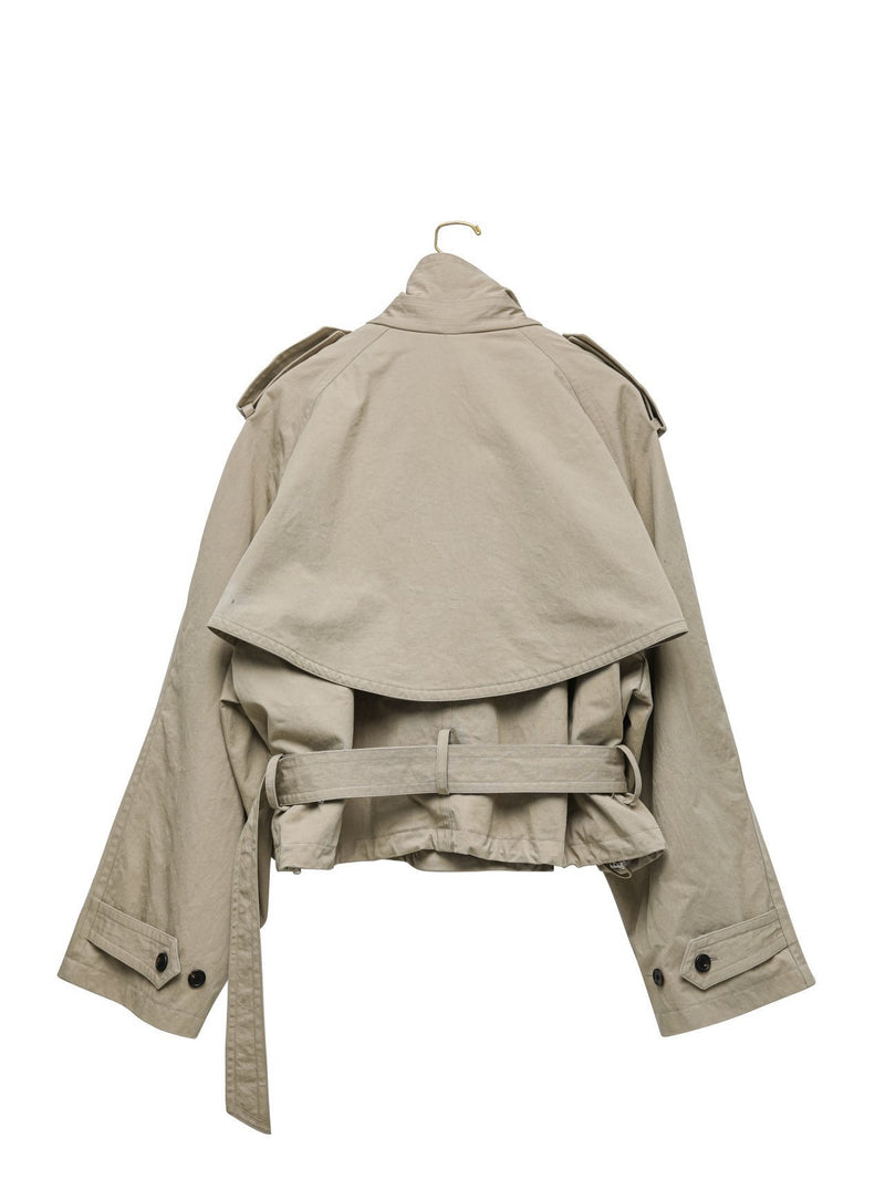 OVERSIZED CROPPED TRENCH COAT