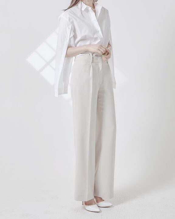 WIDE PINTUCK TROUSERS
