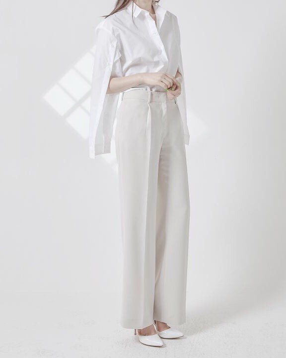 WIDE PINTUCK TROUSERS