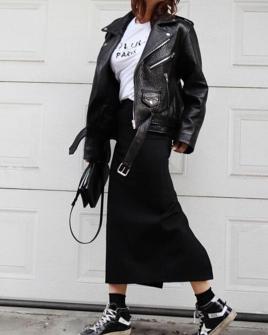LUXE BUBBLE LEATHER JACKET
