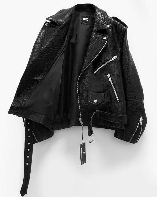 LUXE BUBBLE LEATHER JACKET