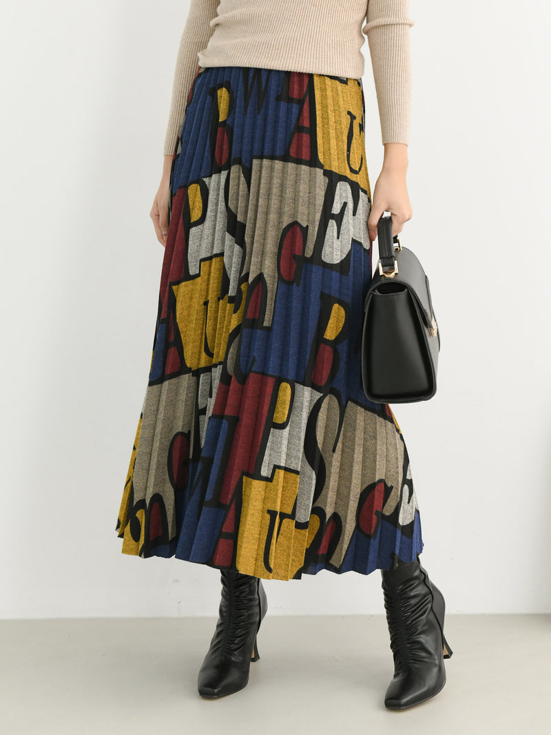 PLEATED PUZZLE SKIRT