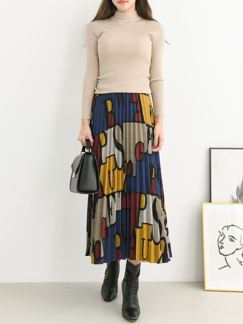 PLEATED PUZZLE SKIRT