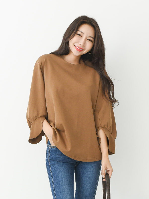 FLARED CUFF BLOUSE