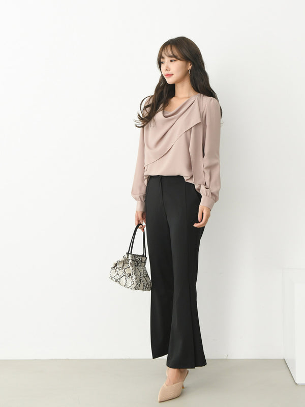 SHAWL COLLAR BLOUSE