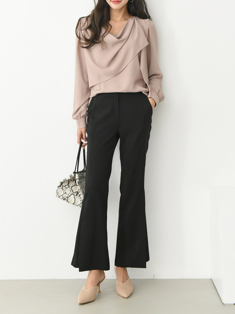 SHAWL COLLAR BLOUSE