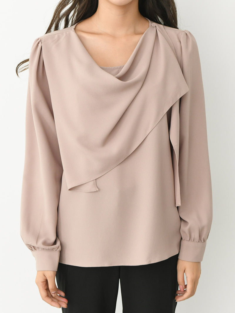 SHAWL COLLAR BLOUSE