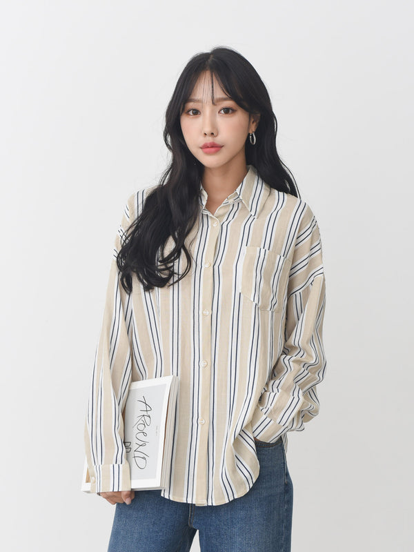 STRIPED LONG SLEEVE SHIRT