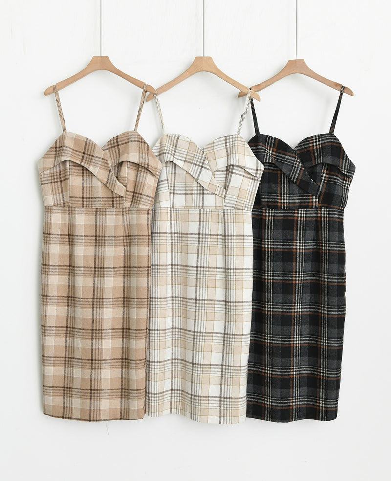 CHECK WOOLEN DRESS