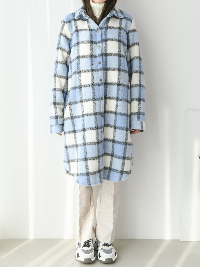 OVERSIZED FLEECE PLAID SHIRT