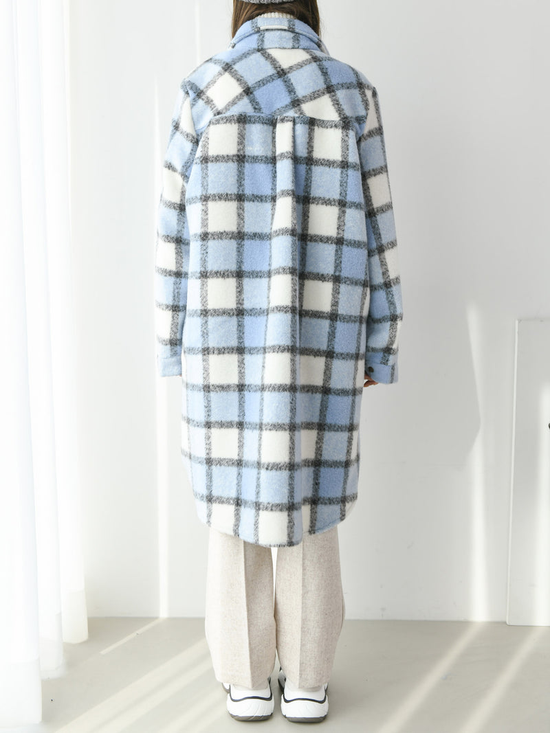 OVERSIZED FLEECE PLAID SHIRT